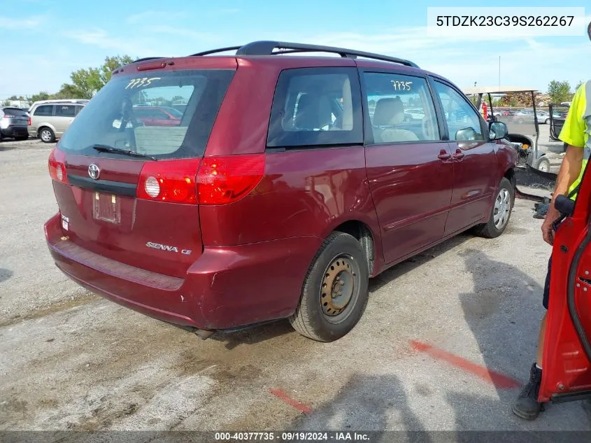 5TDZK23C39S262267 2009 Toyota Sienna Ce