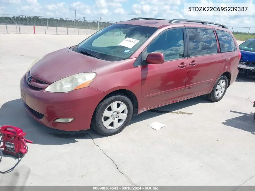 5TDZK22C69S239387 2009 Toyota Sienna Xle