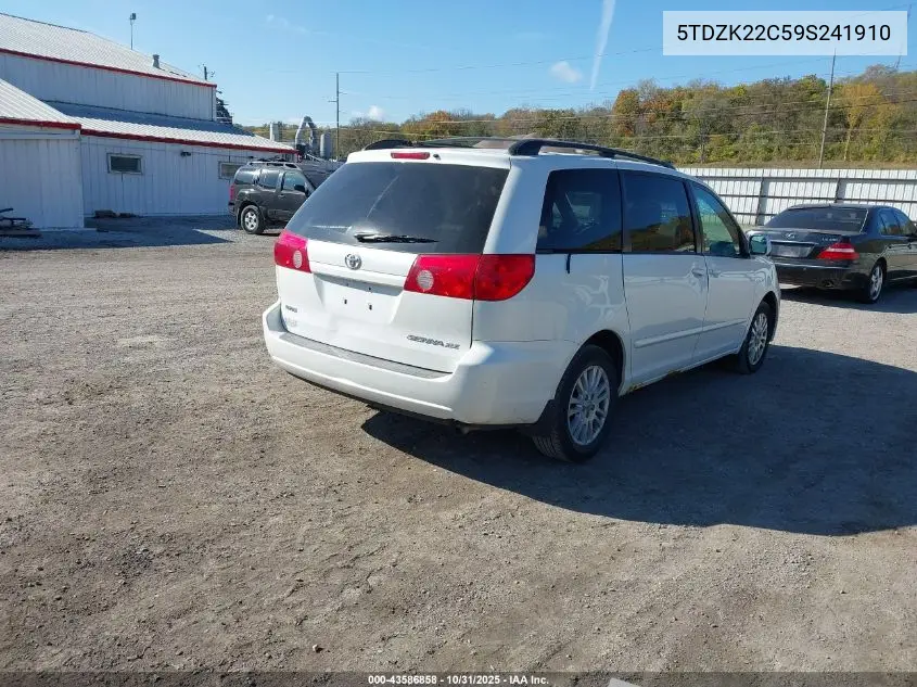 5TDZK22C59S241910 2009 Toyota Sienna Xle