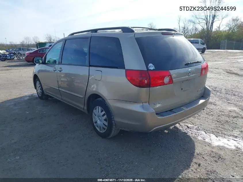 5TDZK23C49S244599 2009 Toyota Sienna Le