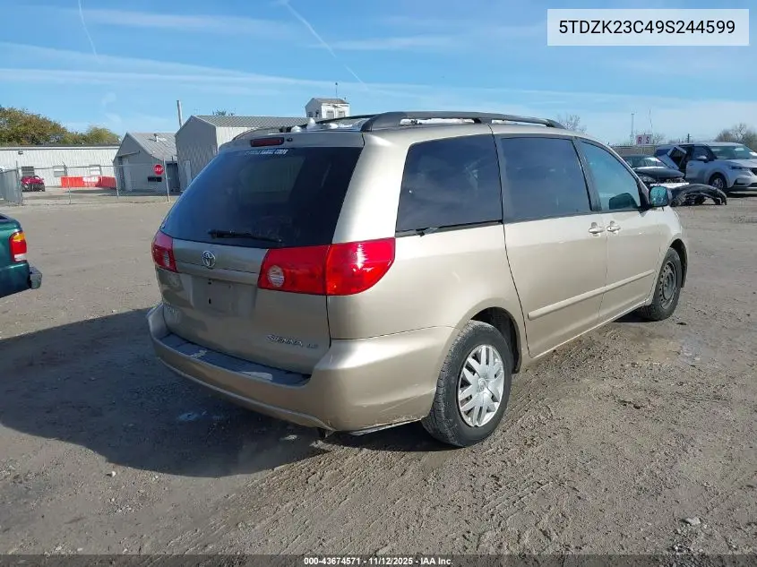 5TDZK23C49S244599 2009 Toyota Sienna Le