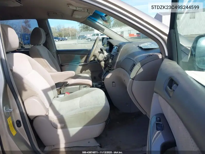 5TDZK23C49S244599 2009 Toyota Sienna Le