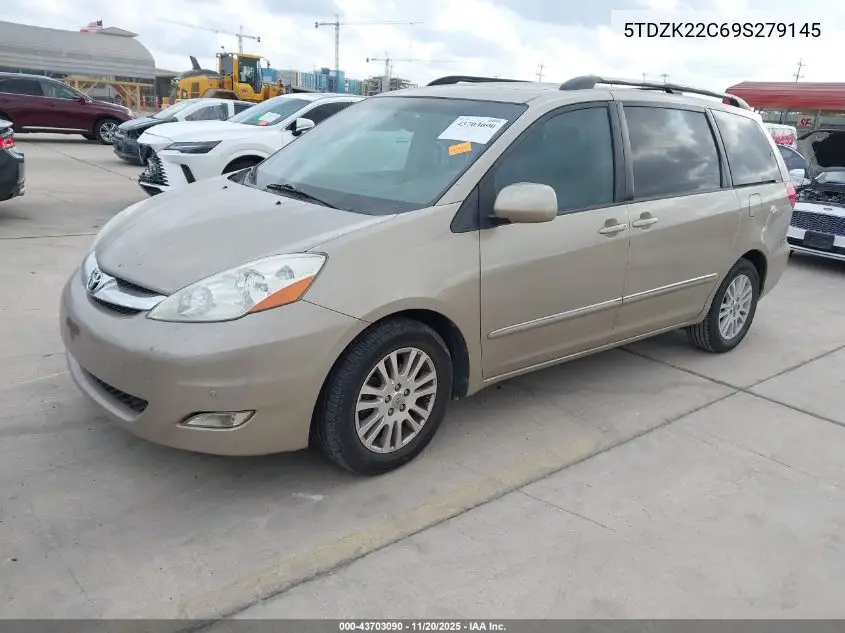 5TDZK22C69S279145 2009 Toyota Sienna Limited
