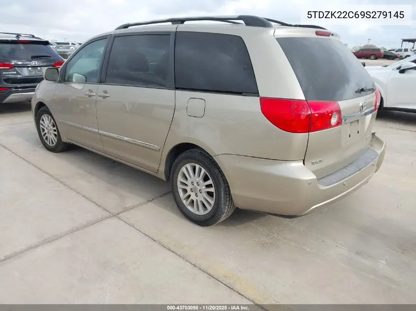 5TDZK22C69S279145 2009 Toyota Sienna Limited