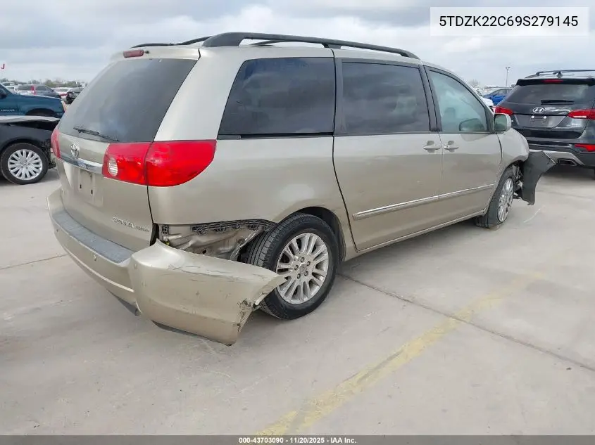 5TDZK22C69S279145 2009 Toyota Sienna Limited