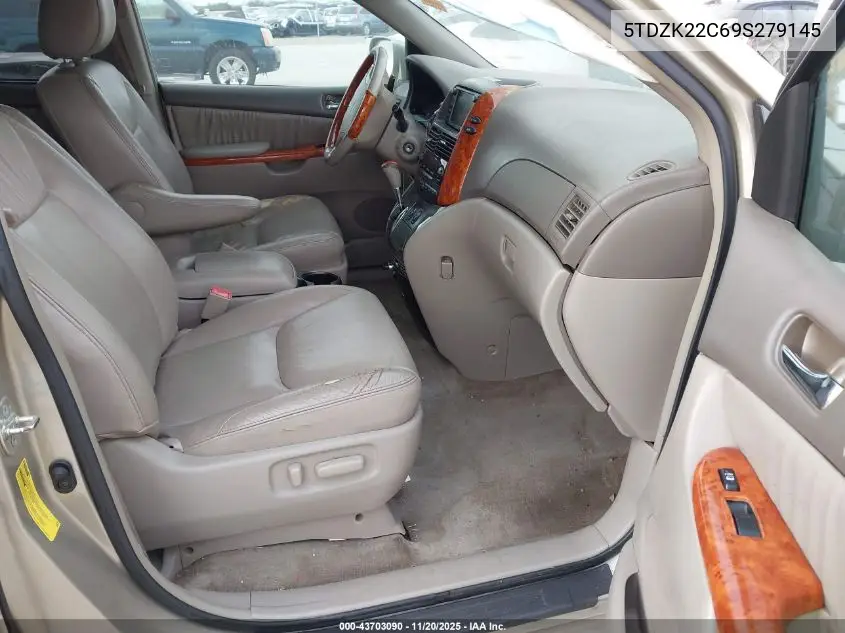 5TDZK22C69S279145 2009 Toyota Sienna Limited