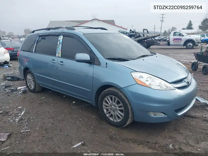 5TDZK22C09S259764 2009 Toyota Sienna Xle