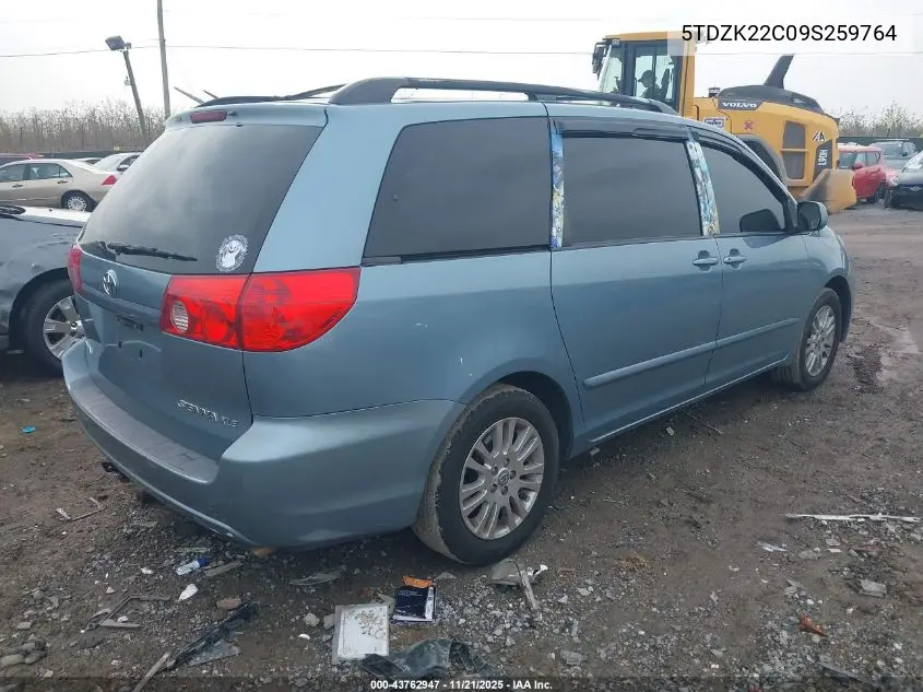 5TDZK22C09S259764 2009 Toyota Sienna Xle