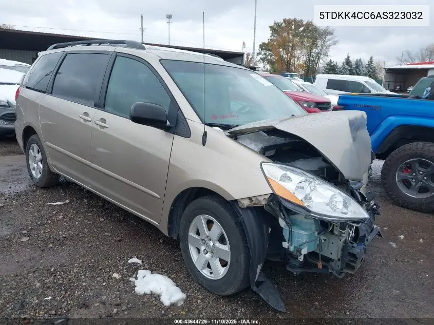5TDKK4CC6AS323032 2010 Toyota Sienna Le