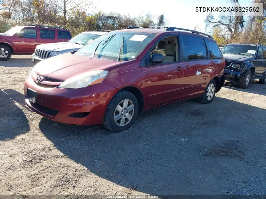5TDKK4CCXAS329562 2010 Toyota Sienna Le