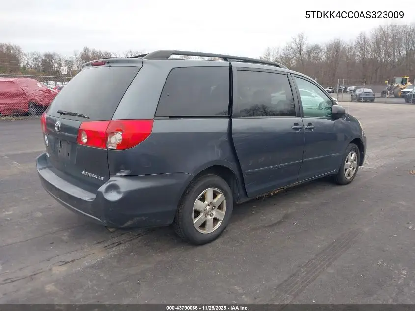 5TDKK4CC0AS323009 2010 Toyota Sienna Le