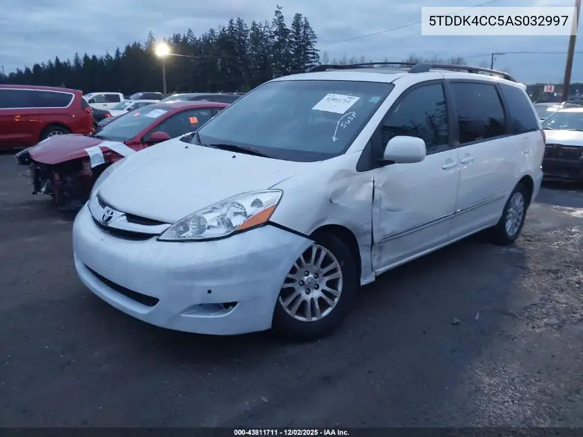 5TDDK4CC5AS032997 2010 Toyota Sienna Limited