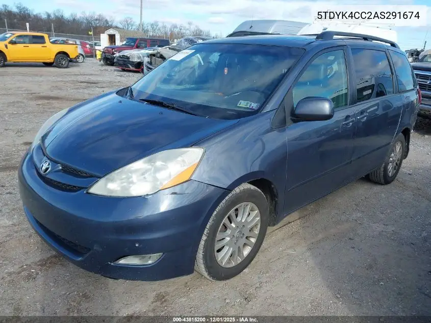 5TDYK4CC2AS291674 2010 Toyota Sienna Xle