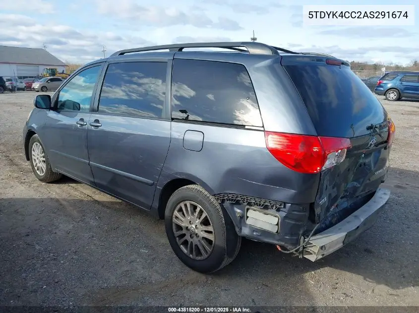 5TDYK4CC2AS291674 2010 Toyota Sienna Xle