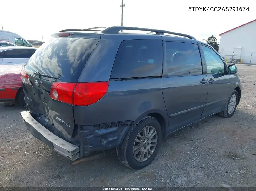 5TDYK4CC2AS291674 2010 Toyota Sienna Xle