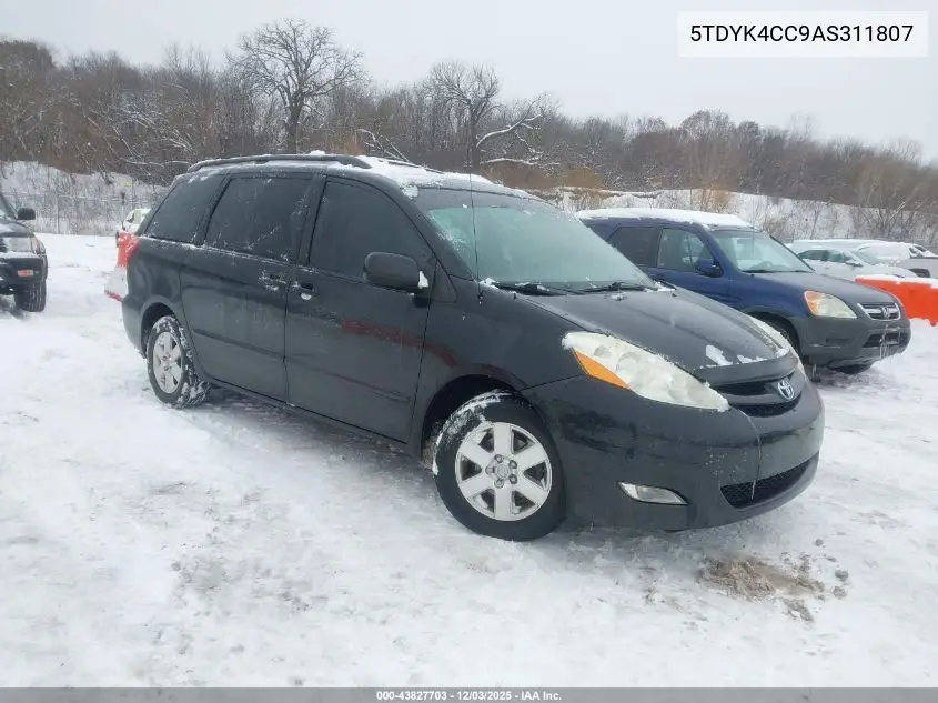 5TDYK4CC9AS311807 2010 Toyota Sienna Xle