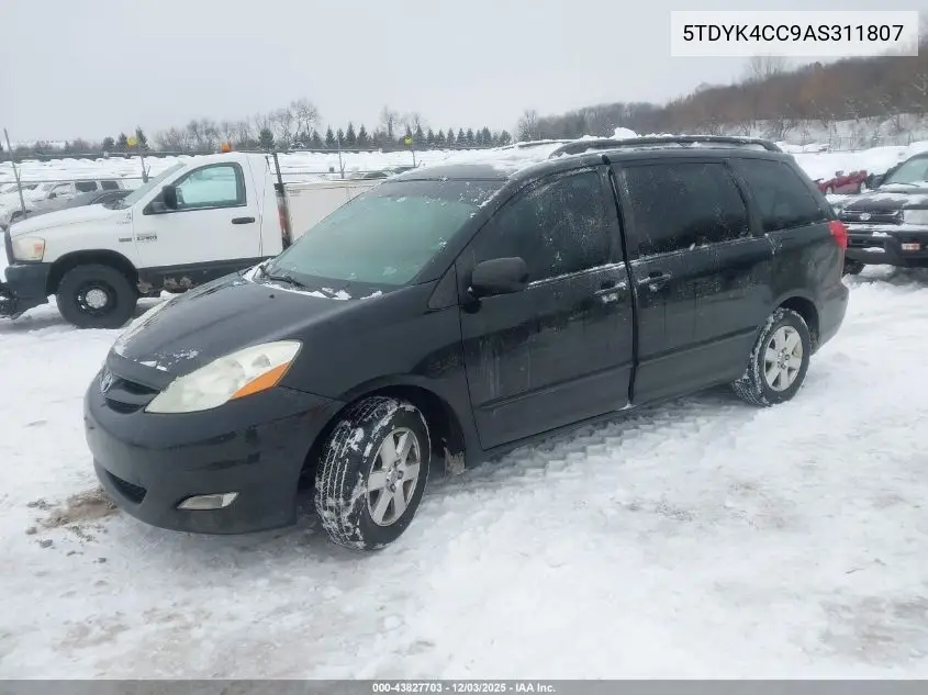 5TDYK4CC9AS311807 2010 Toyota Sienna Xle