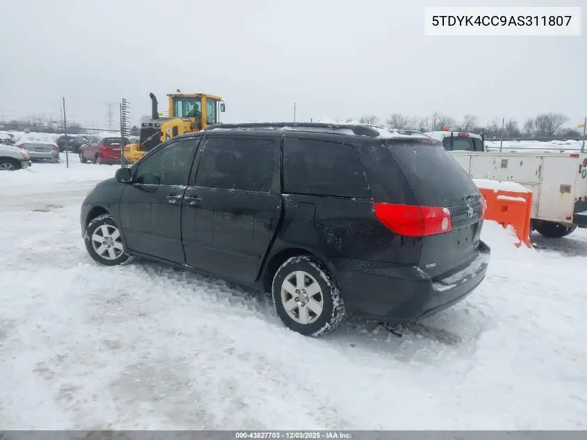 5TDYK4CC9AS311807 2010 Toyota Sienna Xle