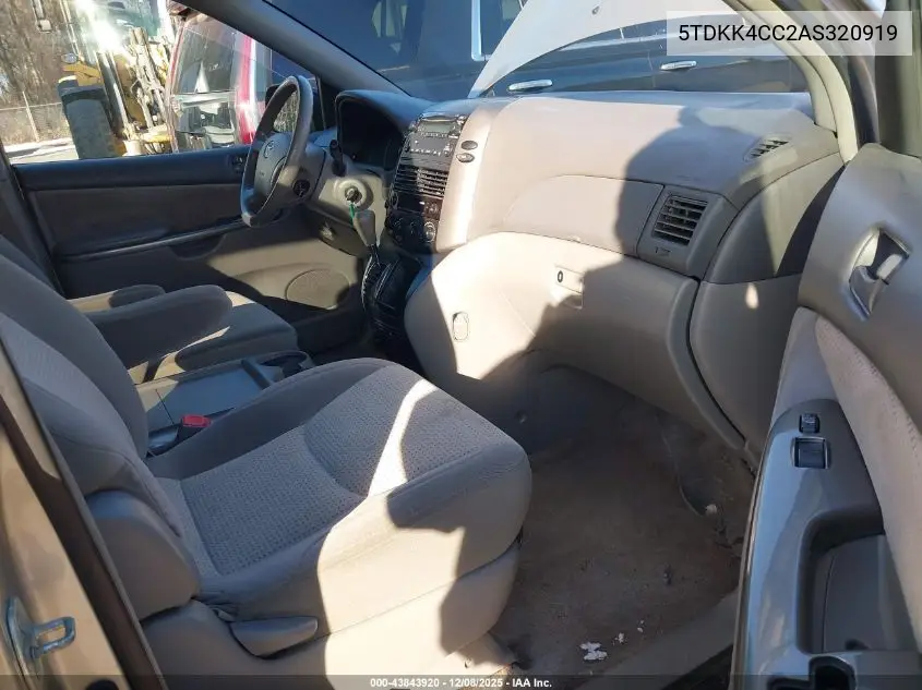 5TDKK4CC2AS320919 2010 Toyota Sienna Le