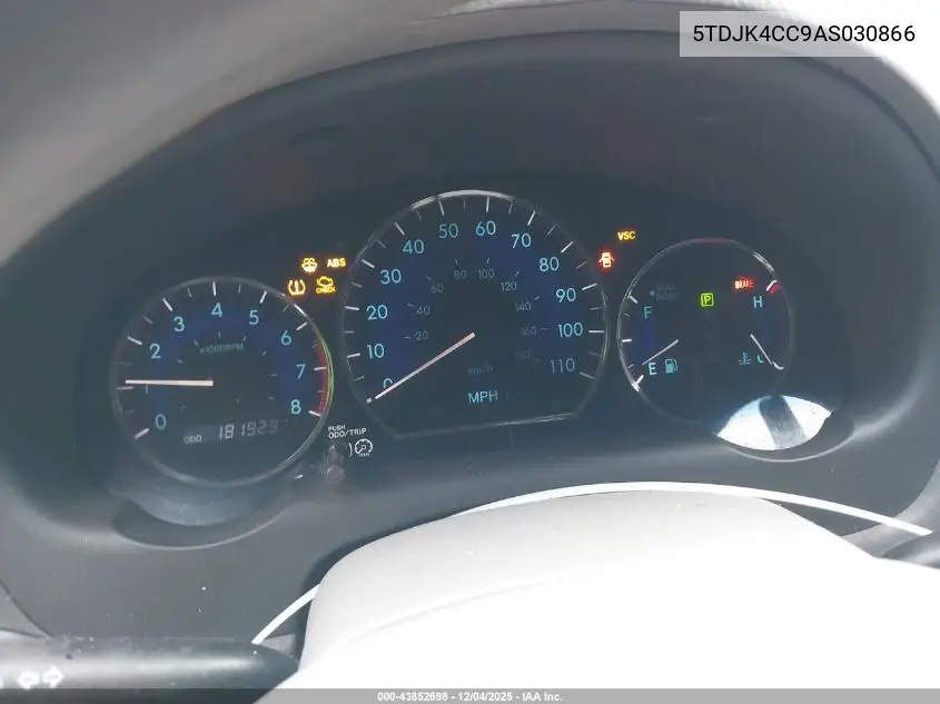 5TDJK4CC9AS030866 2010 Toyota Sienna Le