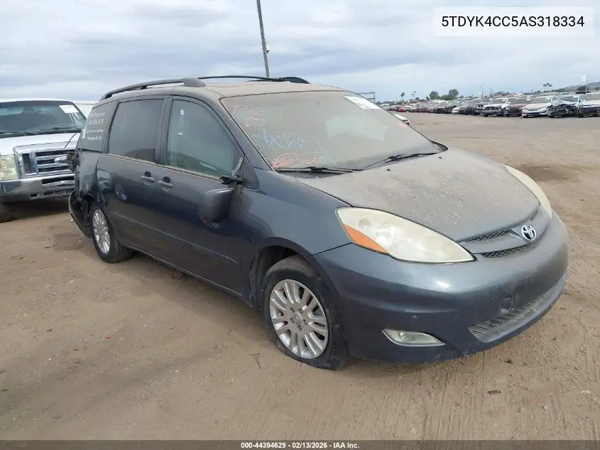 5TDYK4CC5AS318334 2010 Toyota Sienna Xle