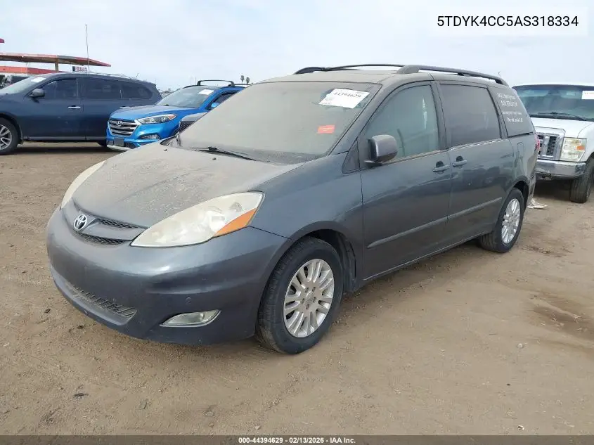 5TDYK4CC5AS318334 2010 Toyota Sienna Xle