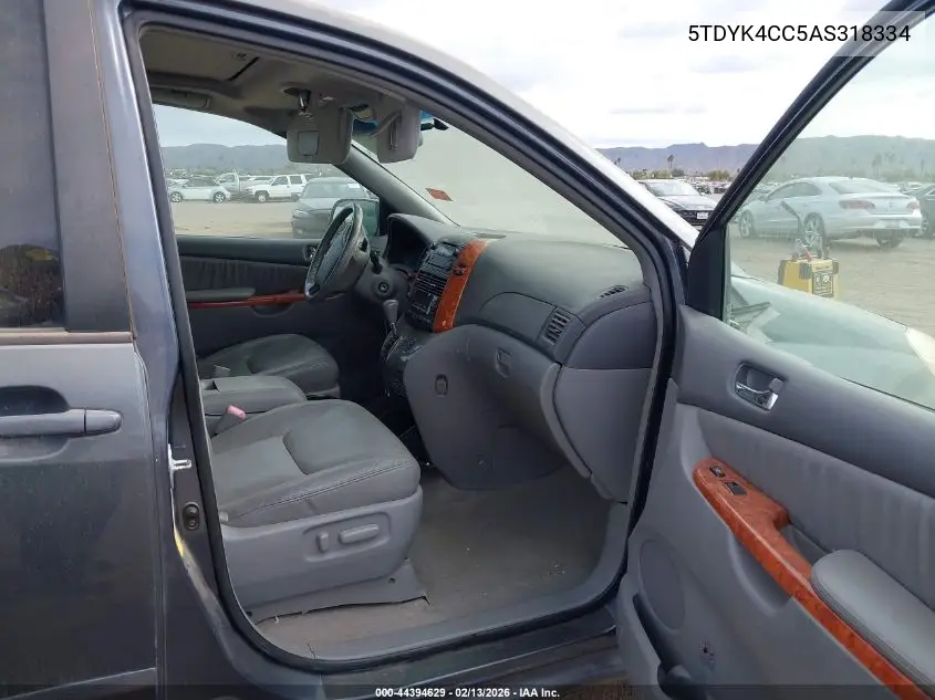 5TDYK4CC5AS318334 2010 Toyota Sienna Xle