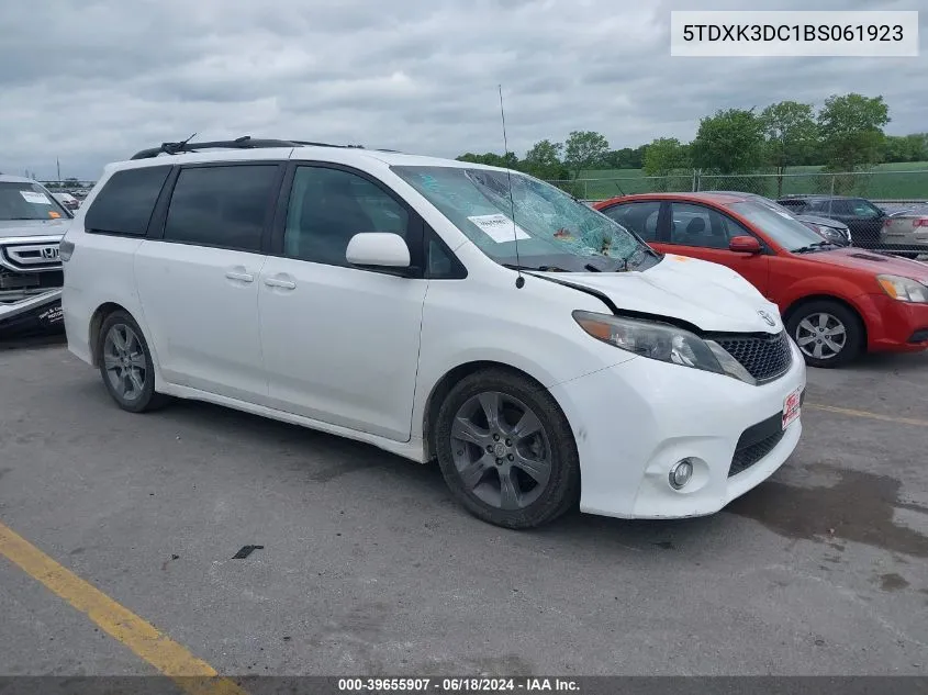 5TDXK3DC1BS061923 2011 Toyota Sienna Se