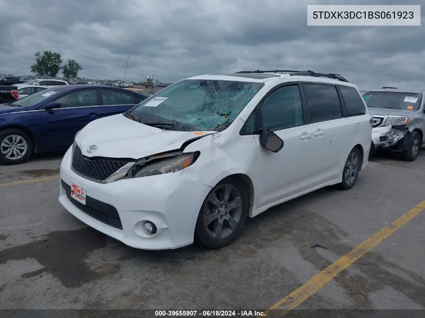 5TDXK3DC1BS061923 2011 Toyota Sienna Se