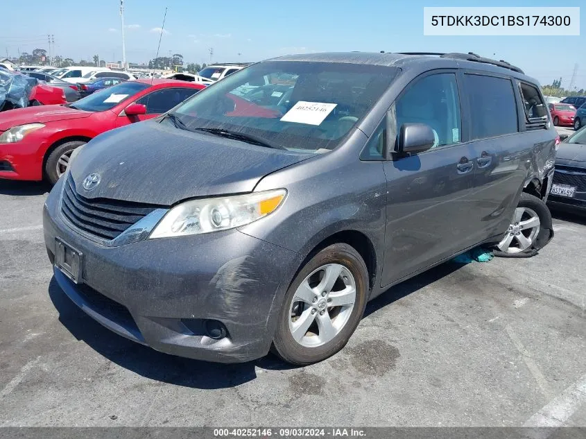 5TDKK3DC1BS174300 2011 Toyota Sienna Le V6