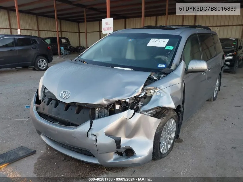 5TDYK3DC7BS015839 2011 Toyota Sienna Xle V6