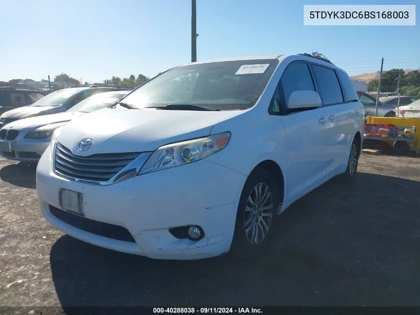 5TDYK3DC6BS168003 2011 Toyota Sienna Xle/Limited