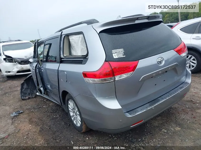 5TDYK3DC8BS172537 2011 Toyota Sienna Xle V6