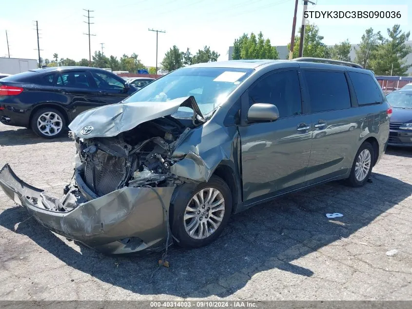 5TDYK3DC3BS090036 2011 Toyota Sienna Xle V6