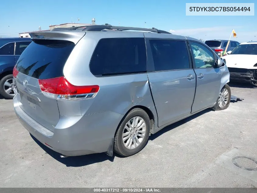 5TDYK3DC7BS054494 2011 Toyota Sienna Xle V6