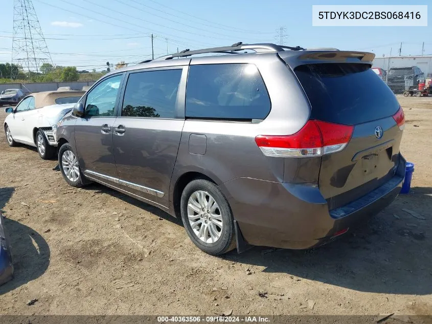 5TDYK3DC2BS068416 2011 Toyota Sienna Xle V6