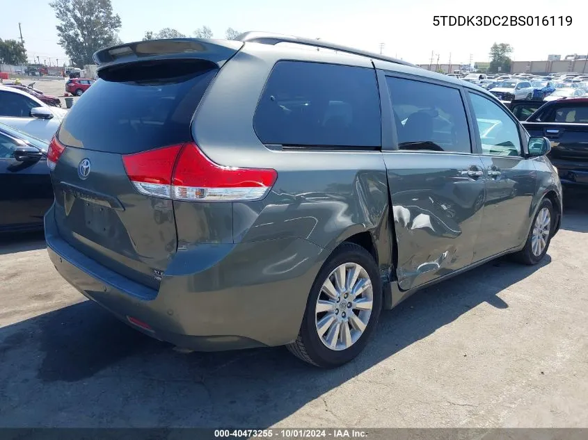 5TDDK3DC2BS016119 2011 Toyota Sienna Xle/Limited