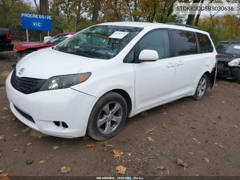 5TDKK3DC5BS030636 2011 Toyota Sienna Le V6