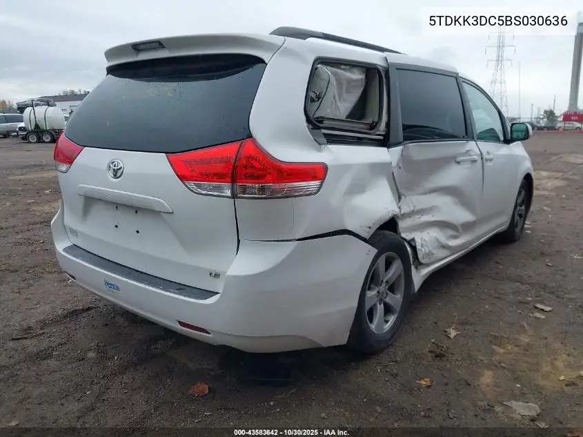 5TDKK3DC5BS030636 2011 Toyota Sienna Le V6