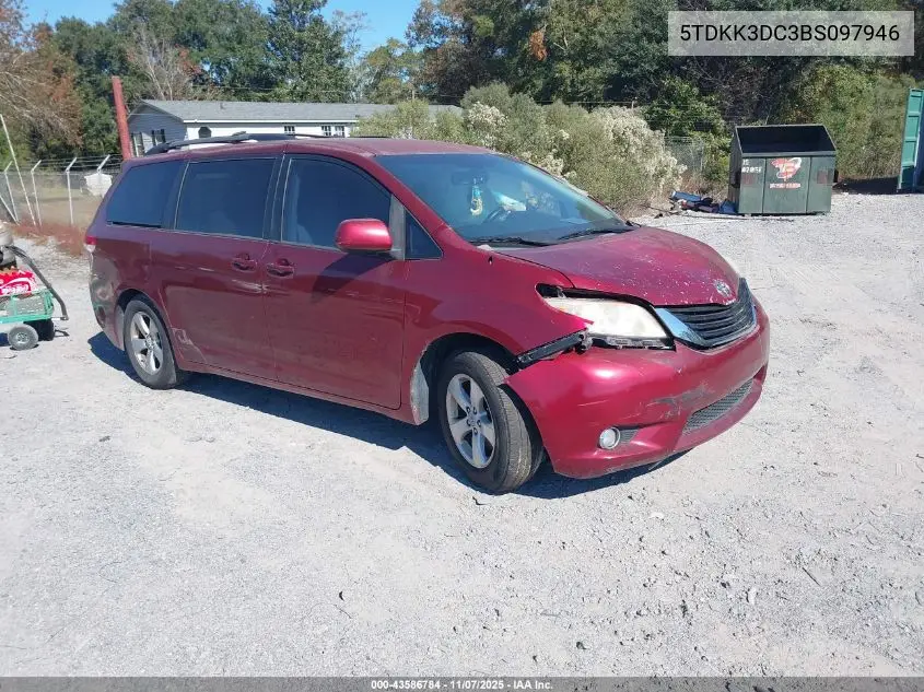 5TDKK3DC3BS097946 2011 Toyota Sienna Le V6