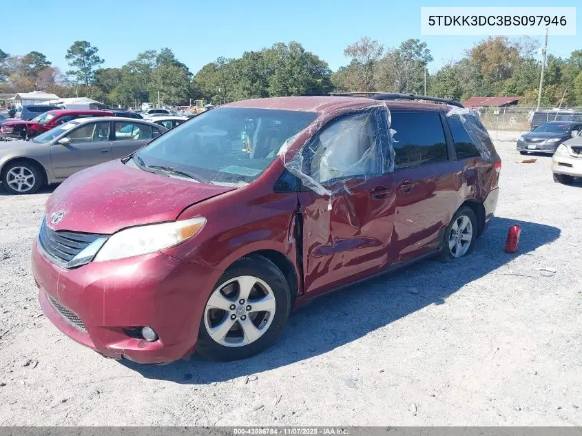 5TDKK3DC3BS097946 2011 Toyota Sienna Le V6