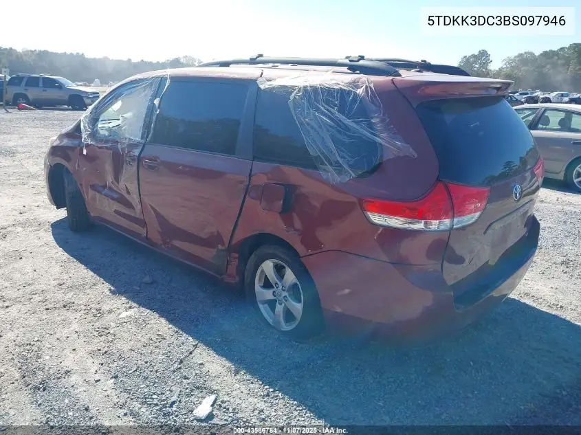 5TDKK3DC3BS097946 2011 Toyota Sienna Le V6