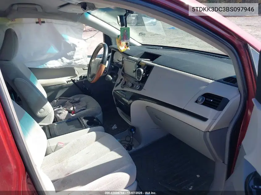 5TDKK3DC3BS097946 2011 Toyota Sienna Le V6