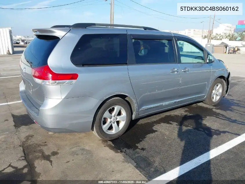 5TDKK3DC4BS060162 2011 Toyota Sienna Le V6