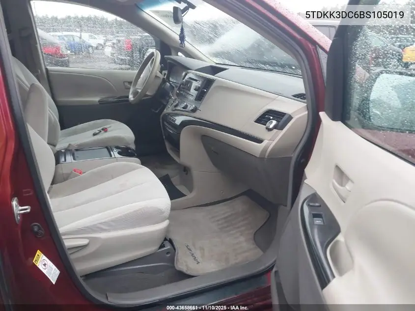 5TDKK3DC6BS105019 2011 Toyota Sienna Le V6