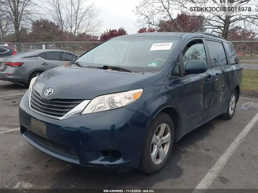 5TDKK3DC8BS014978 2011 Toyota Sienna Le V6