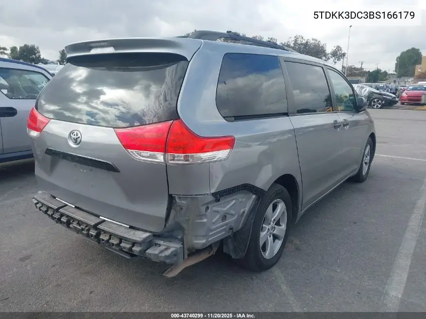 5TDKK3DC3BS166179 2011 Toyota Sienna Le V6