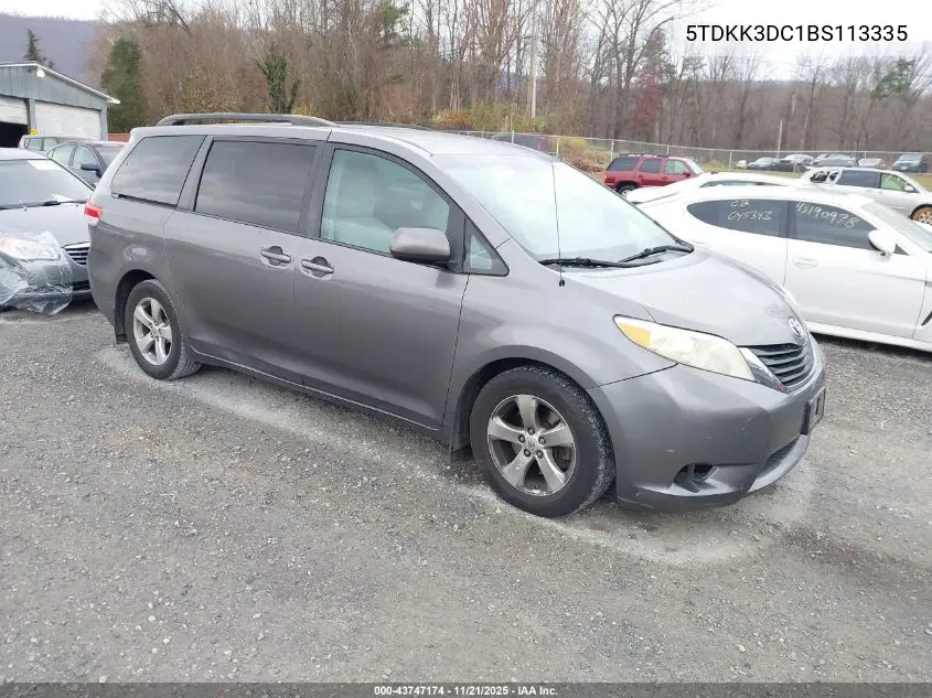 5TDKK3DC1BS113335 2011 Toyota Sienna Le V6