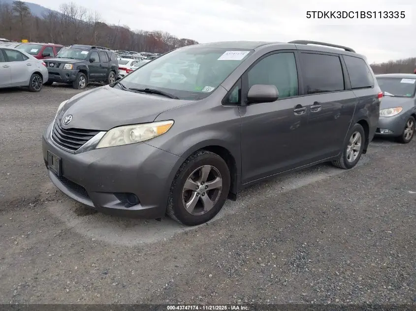5TDKK3DC1BS113335 2011 Toyota Sienna Le V6