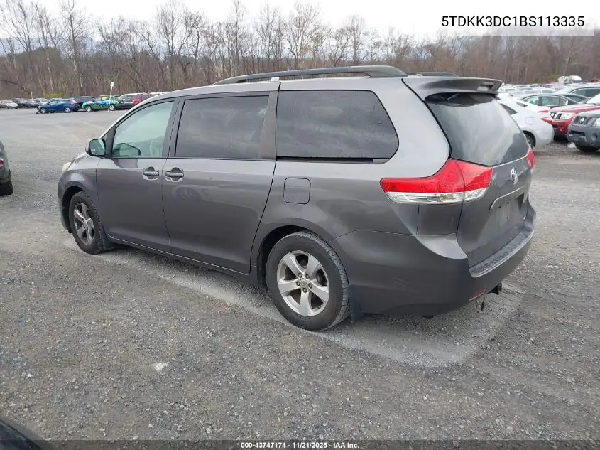 5TDKK3DC1BS113335 2011 Toyota Sienna Le V6